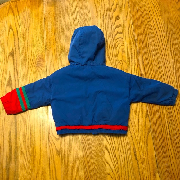 Vintage Dinosaur Child’s Winter Coat, Blue and Red - 24M - Picture 5 of 6